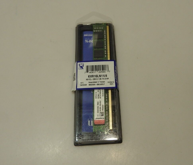 Kingston Technology 4GB 1600MHz DDR3L Non-ECC CL11 DIMM 1.35V Memory KVR16LN11/4