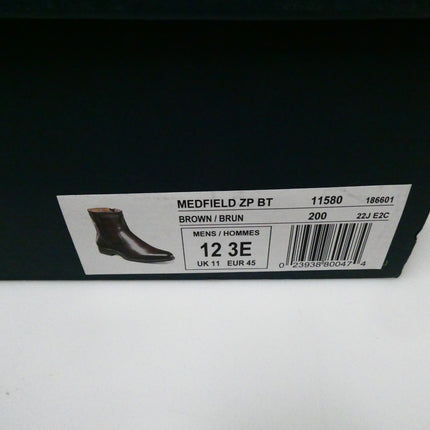 Florsheim Men's Medfield Plain Toe Zip Boot Fashion, Brown, 12 3E