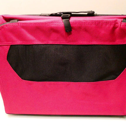 Amazon Basics Premium Folding Portable Soft Pet Crate - 53 x 38 x 38 cm - RED