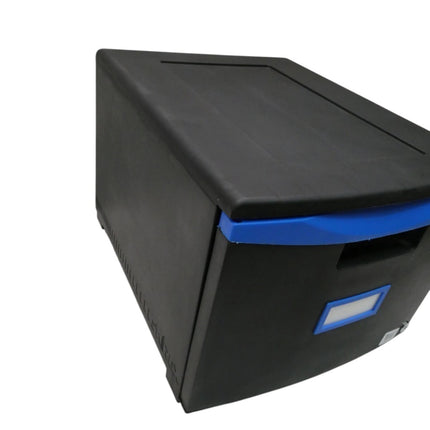 Storex 61269U01C File Cabinet, 1-Drawer, Black/Blue