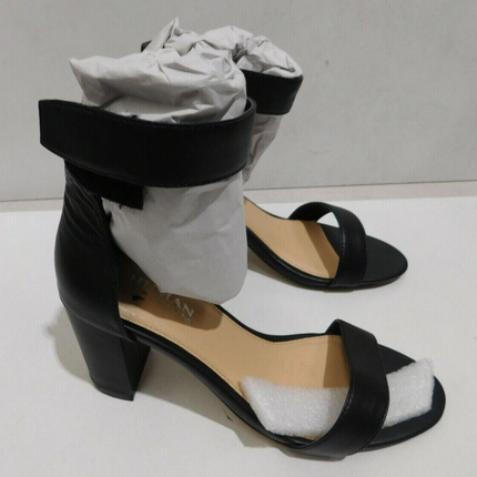 Human Premium Women's Portia Sandals, Black Leather - 37 EU