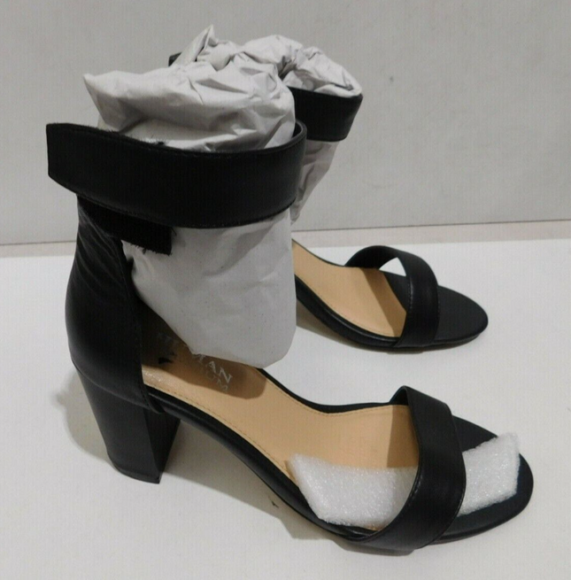 Human Premium Women's Portia Sandals, Black Leather - 37 EU