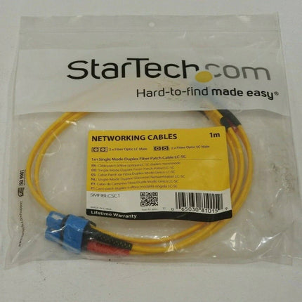 StarTech.com 1m Single Mode Duplex Fiber Patch Cable LC-SC SMFIBLCSC1