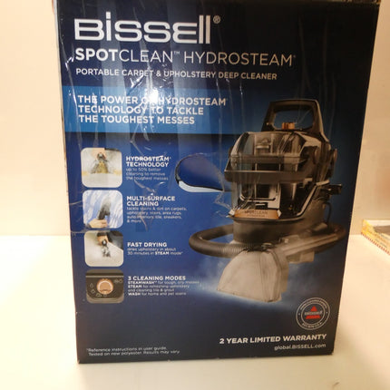 BISSELL Spotclean Hydrosteam 3689F | Powerful 1100W Spot Cleaner for Carpets