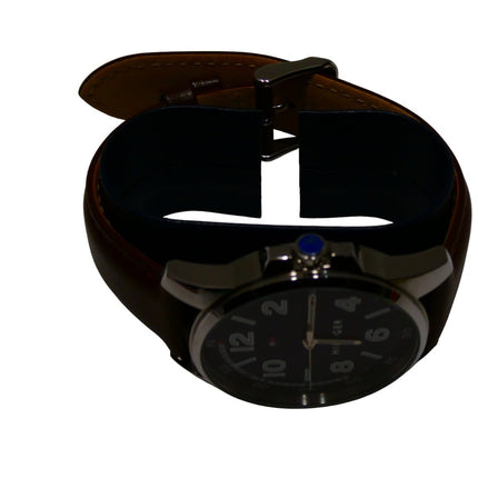 Tommy Hilfiger Table Brown Leather Navy Dial Men's Watch