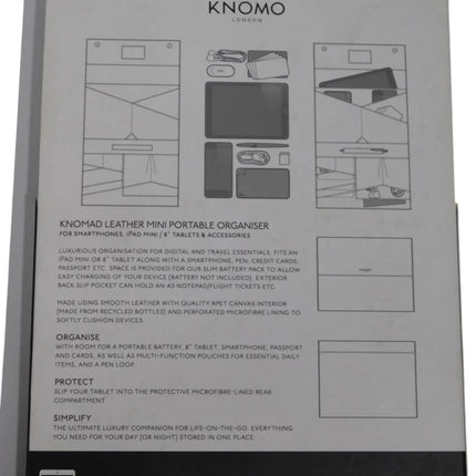 Knomo Knomad Leather Portable Organiser for iPad Mini
