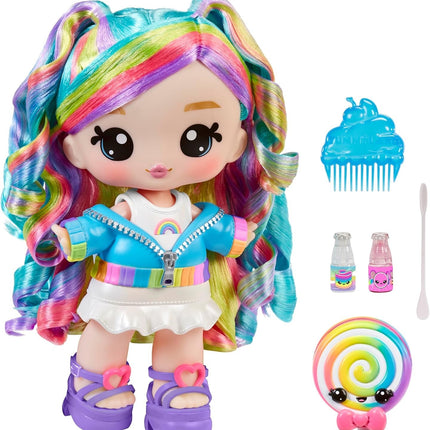 Yummiland Large Doll and Lip Gloss Pet - Skyler Rainbow Belt, Comes with DIY Kit
