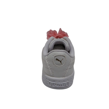 PUMA Baby Basket Flower AC INF Sneakers, Puma White-Pale Pink - 4 US