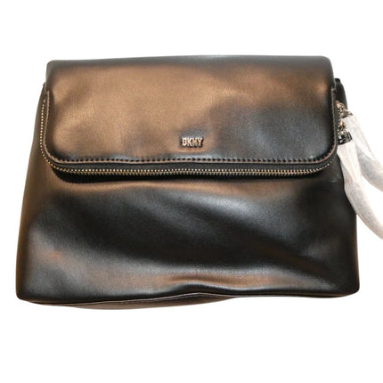 DKNY Women's Pandora Crossbody, Black/Silver