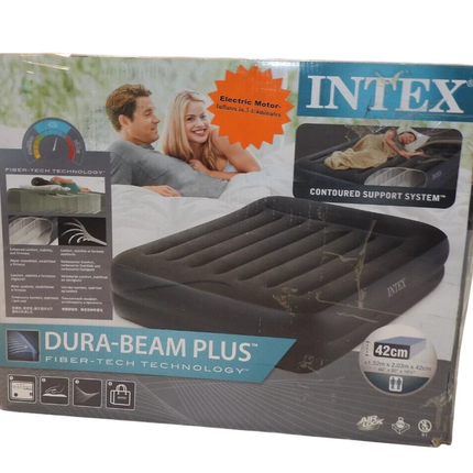 Intex Dura-Beam Plus Series Essential Rest Airbed with Internal Electric Pump