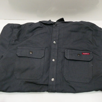 Wolverine Men's Overman Fleece Lined Cotton Duck Canvas Hooded Shirt Jacket, XL