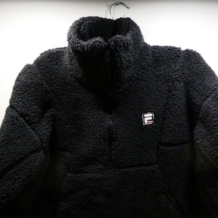 FILA Women's Monika Quarter Zip, Black, XX-Small