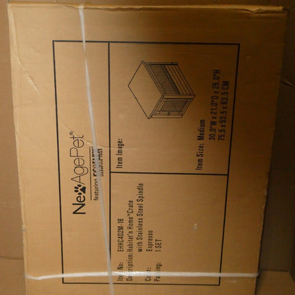 New Age Pet Ecoflex Furniture Style Dog Crate End Table - Espresso Medium