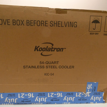 Koolatron Stainless Steel 51 L (54 qt) 85 Can Capacity Ice Chest Beverage Cooler