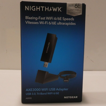 NETGEAR Nighthawk AXE3000 USB Wireless Adapter - USB 3.0 (A8000) Black