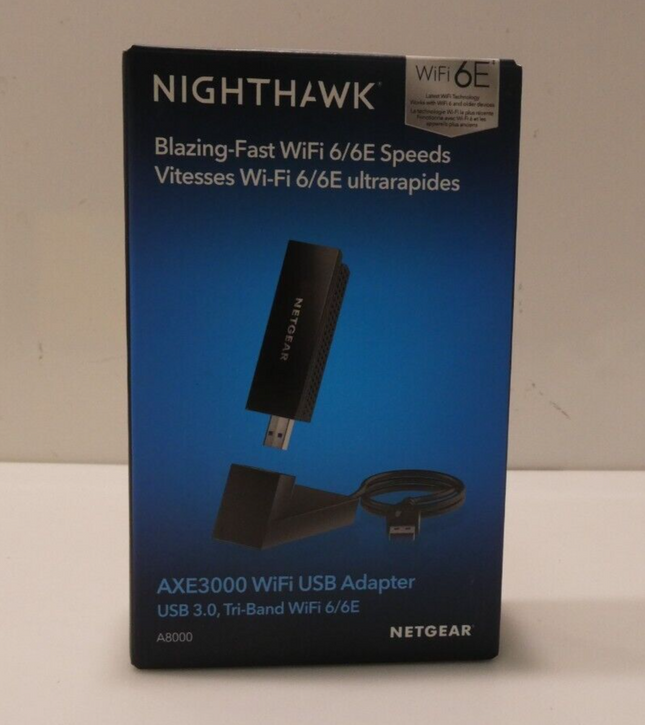 NETGEAR Nighthawk AXE3000 USB Wireless Adapter - USB 3.0 (A8000) Black