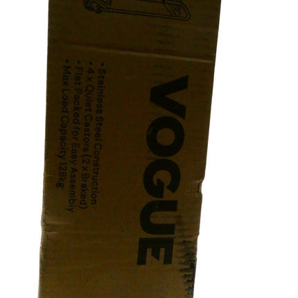 Vogue Stainless Steel 2 Tier Flat Pack Trolley, 535 mm Length x 855 mm Width x 9