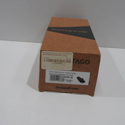 Cartago Barcelona Thong Kids Shoes, Grey/Brown/Orange, 30 EU