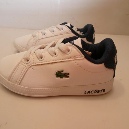 Lacoste Kid's Graduate 0721 1 SUC Sneaker, White/Navy, 6 US (Small Mark)