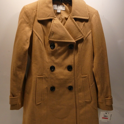 Anne Klein Women's Classic Double Breasted Coat, Camel, X-Small