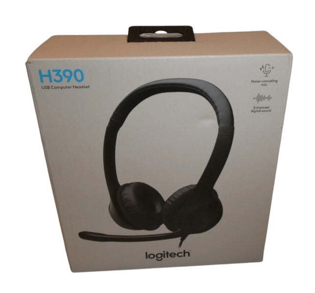 Logitech H390 USB Computer Headset Stereo with Noise Cancelling Microphone