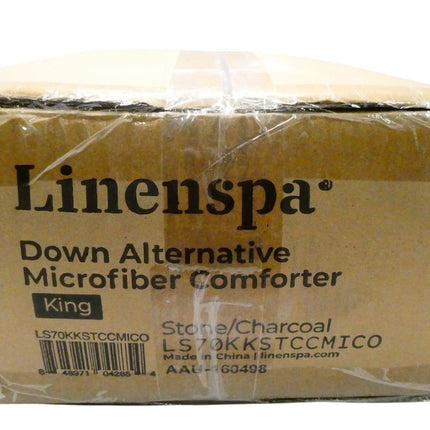Linenspa All-Season Reversible Down Alternative Quilted Comforter -  King, Stone
