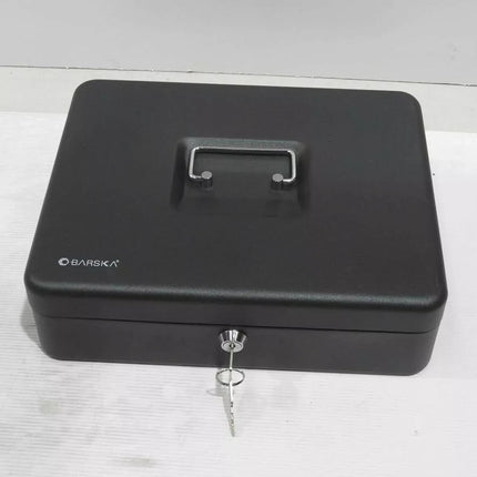 CB13054 Key Lock 12" Register Style Cash Box with 4 Bill Holder and 5 Section Tr