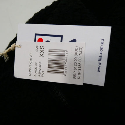 FILA Women's Monika Quarter Zip, Black, XX-Small