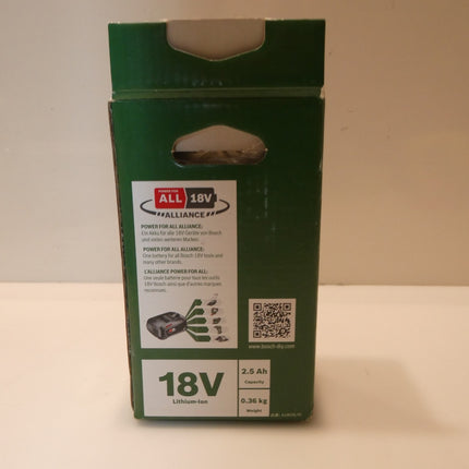 Bosch Home + Garden 18V 2.5ah Replacement Lithium-Ion Battery PBA, 18V System