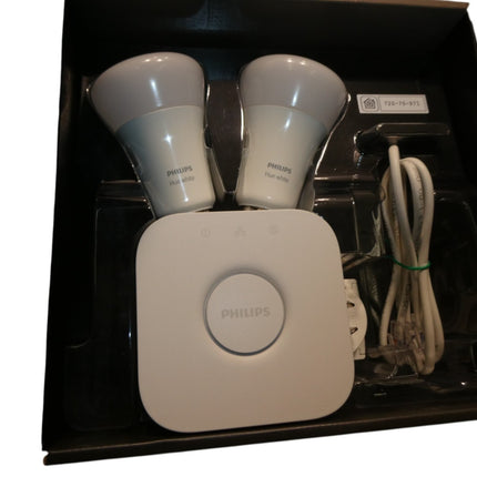 Philips Hue White Starter Kit A60 2x B22 LED Bulbs + Bridge