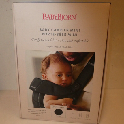 BabyBjörn Baby Boys Baby Girls Cotton Carrier Mini (Black)
