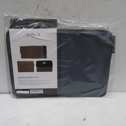 Knomo Embossed 13" Laptop Sleeve, Slim, Lightweight Leather Laptop Sleeve