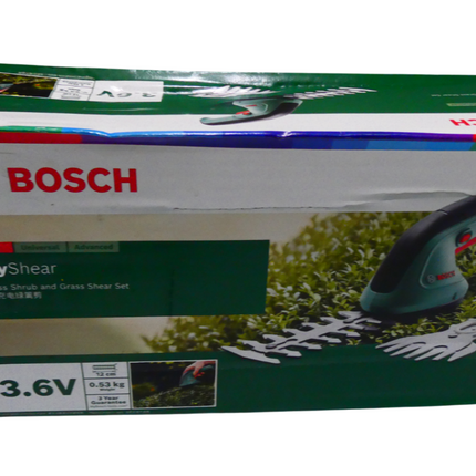 Bosch Home & Garden 3.6V Cordless Compact Hedge Shrub & Grass Shear Garden Kit,