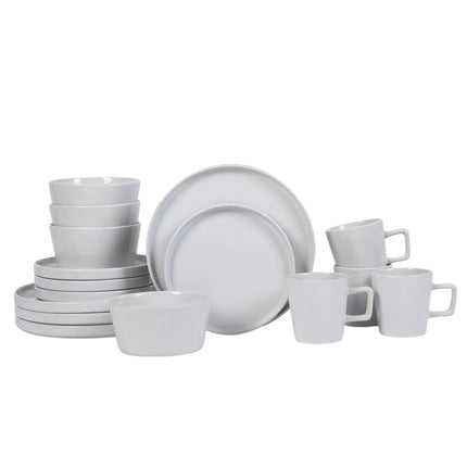 Stone + Lian Celina Stoneware 16-Piece Dinnerware Set White - BLB1361