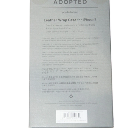 Adopted Leather Wrap Case for iPhone 5 - Moonlight/Silver