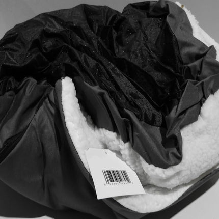 HappyCare Textiles Durable Oxford to Sherpa Pet Cave and Round Pet Bed, 25"