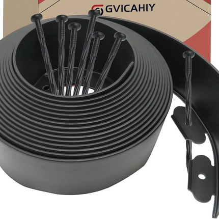 Garden Edge Landscape Edging Border No Dig, Mulch Border, Rubber Landscaping Edg