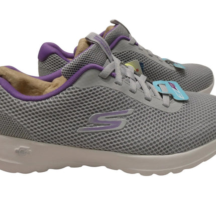 Skechers Women's Go Walk Joy Bungee with Color Pop Sneaker, Gray/Lavender, 5 US