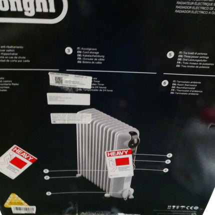 De'Longhi Radia S Electric Oil Column Heater | 12 Fins | 2400W | TRRS1224T