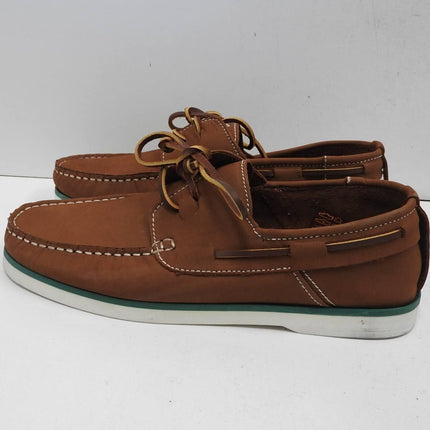 Brando Men's Lace-Up Flats Shoes, Cognac, 40 EU