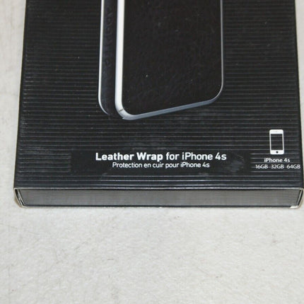 Adopted Leather Wrap Case for iPhone 4 - Black/Silver
