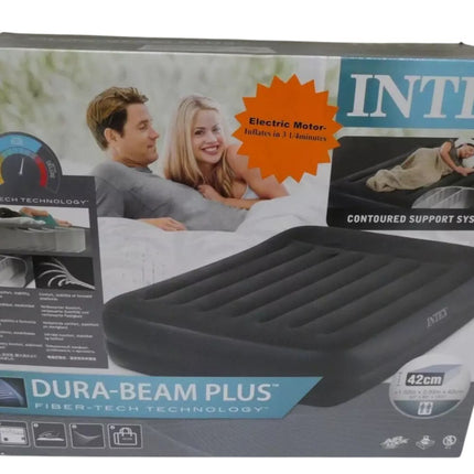 Intex Dura-Beam Plus Series Essential Rest Airbed with Internal Electric Pump