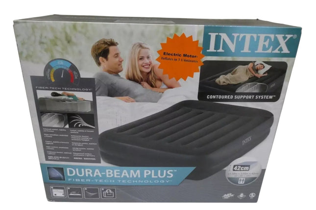 Intex Dura-Beam Plus Series Essential Rest Airbed with Internal Electric Pump