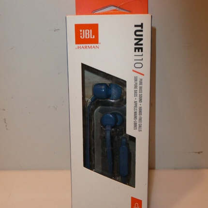 JBL Tune 110 Wired in Ear Headphones - Blue