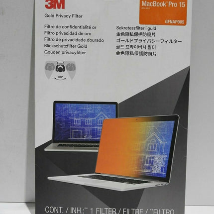 3M Gold Privacy Filter for 15" Apple MacBook Pro