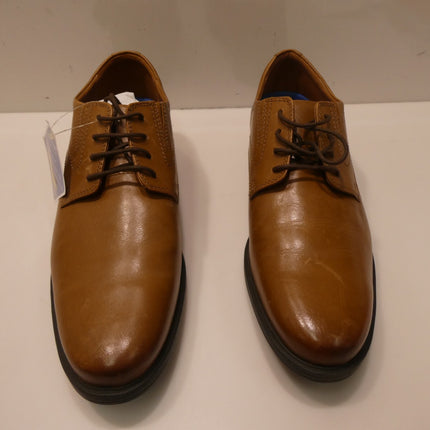 Clarks Men's Whiddon Plain Oxford, Dark Tan Leather, 9.5 Wide