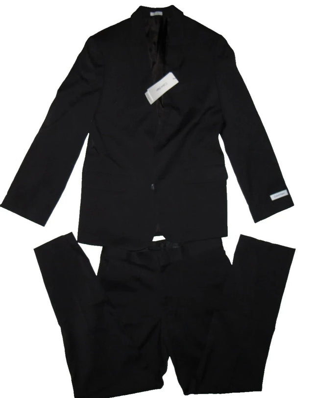Calvin Klein Boys' Black Suit Set - Blazer & Trousers - Size 14