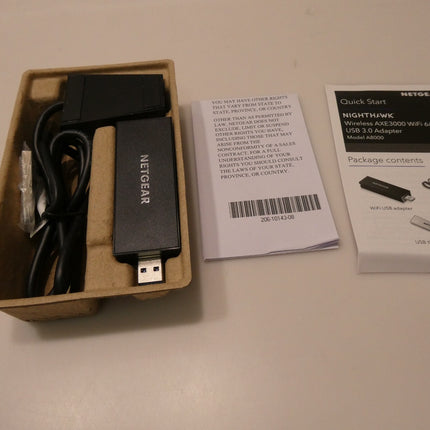 NETGEAR Nighthawk AXE3000 USB Wireless Adapter - USB 3.0 (A8000) Black