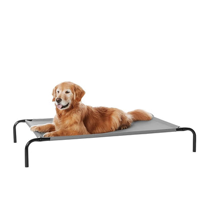 Amazon Basics Elevated Cooling Pet Bed L Grey