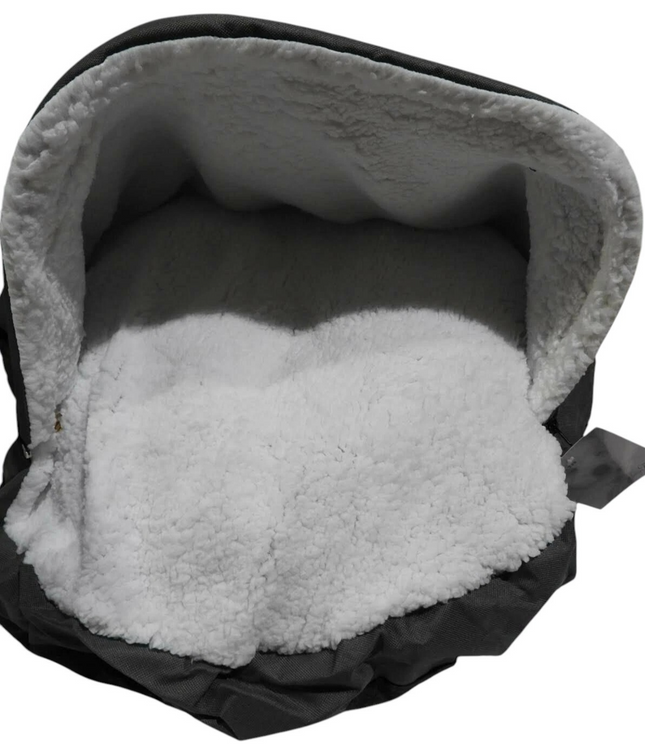 HappyCare Textiles Durable Oxford to Sherpa Pet Cave and Round Pet Bed, 25"